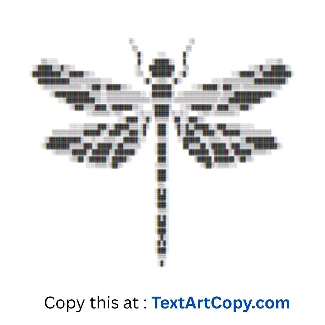 Dragonfly ASCII Art Copy