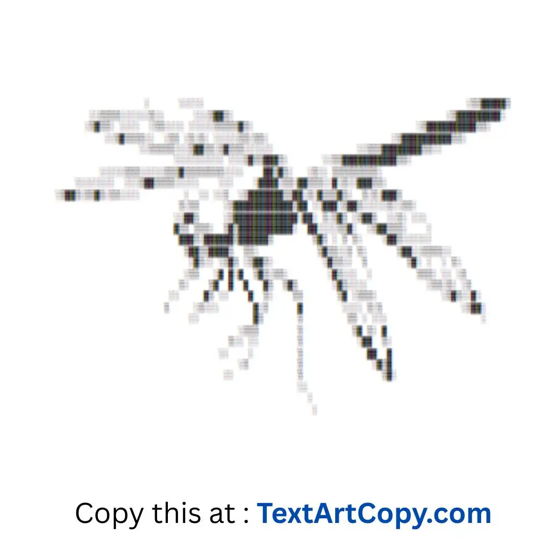 Dragonfly Text Art