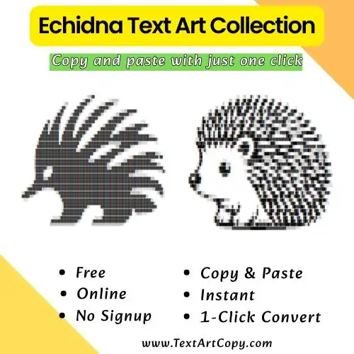 Echidna Text Art Copy