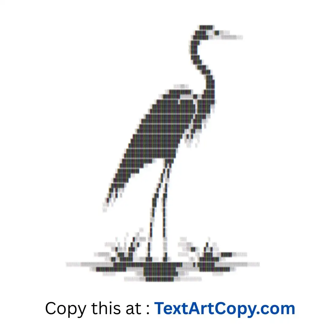 Egret Text Art Copy