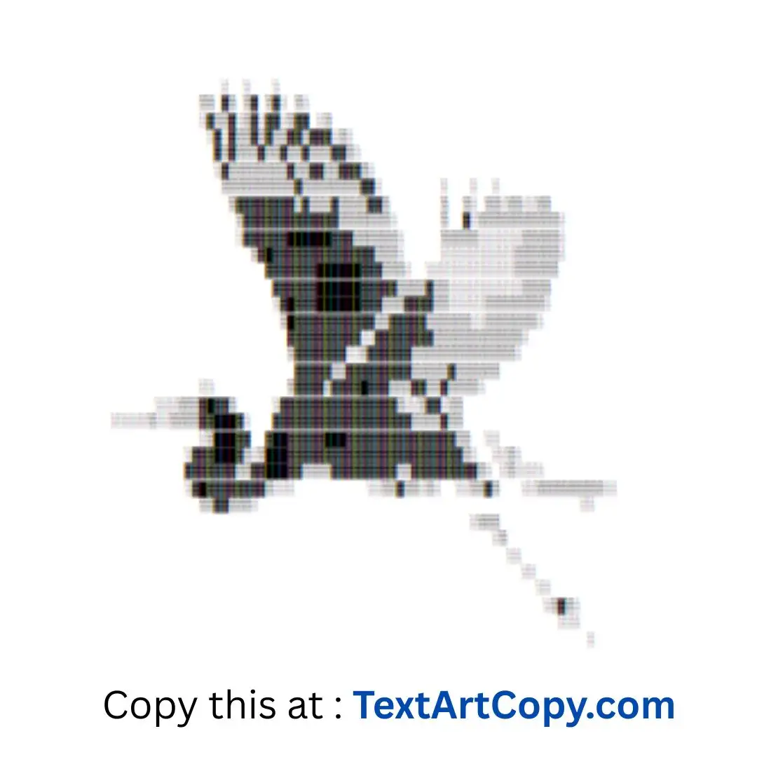 Egret ASCII Art Copy