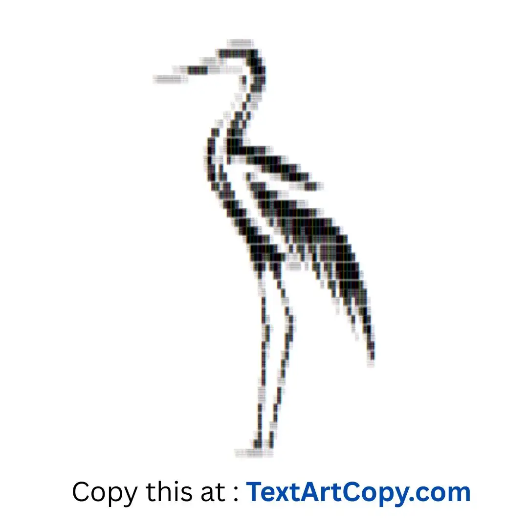 Egret Text Art