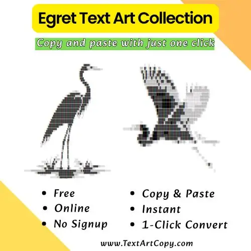 Egret Text Art Copy