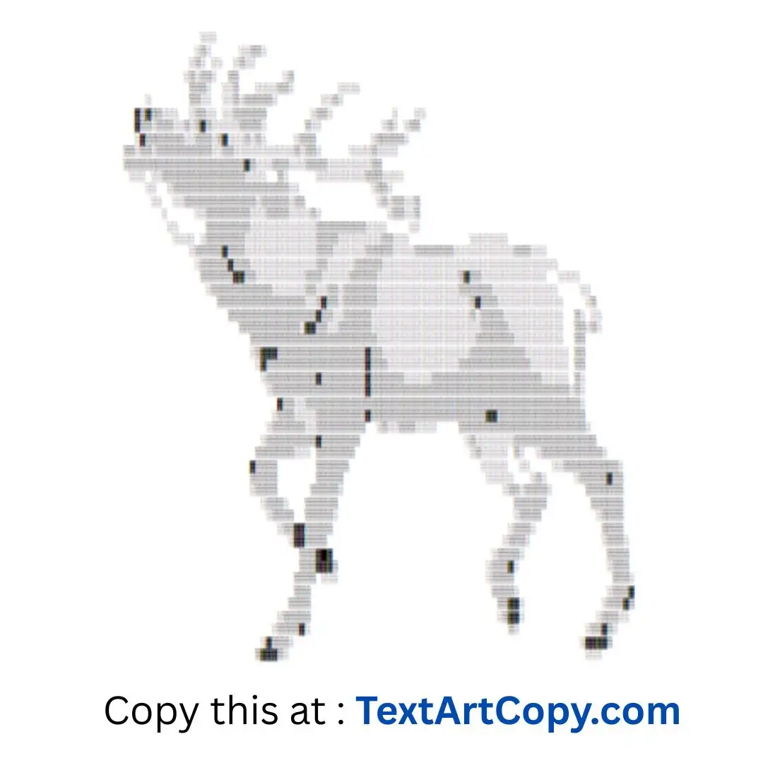 Elk Text Art
