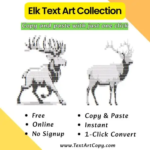 Elk Text Art Copy