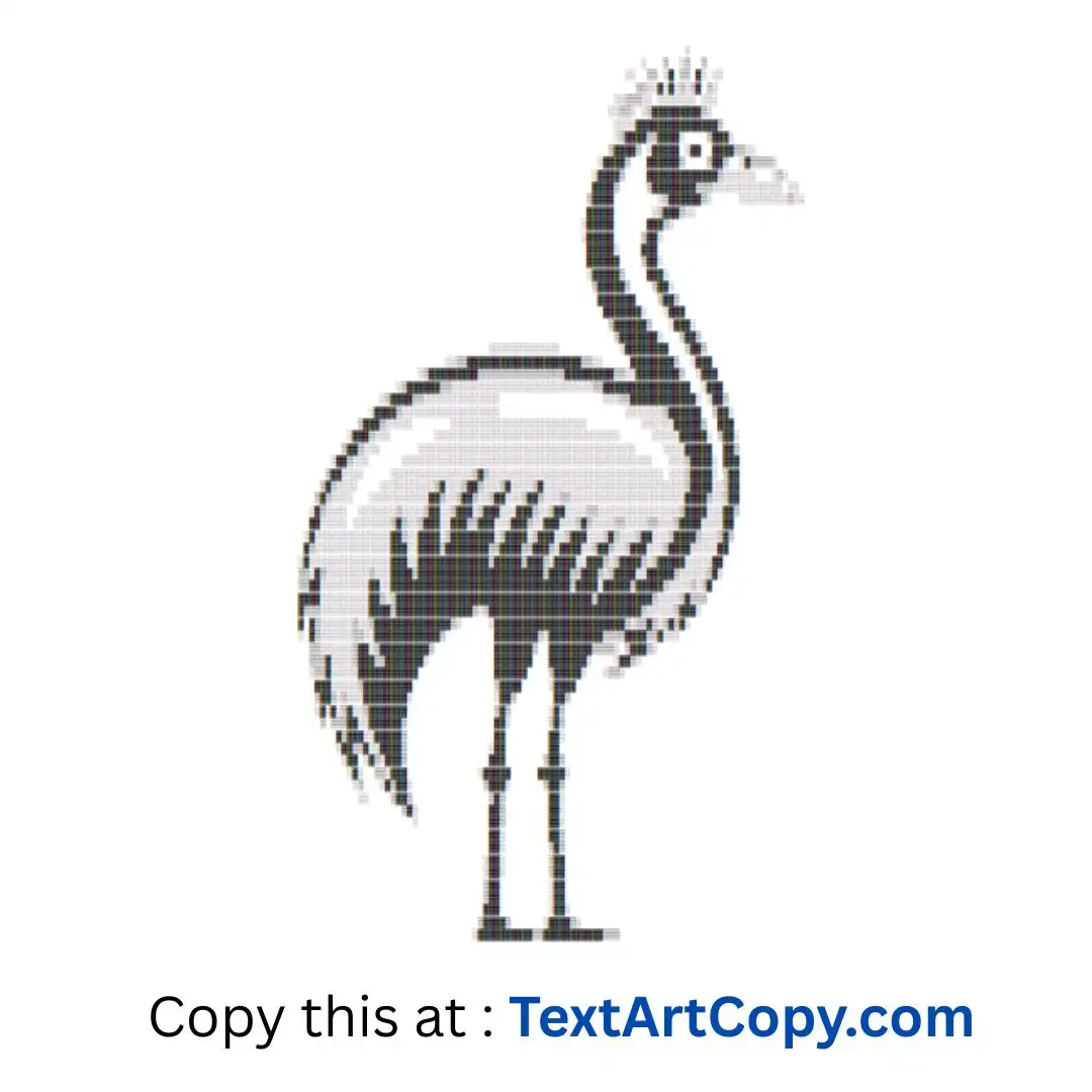 Emu Text Art Copy