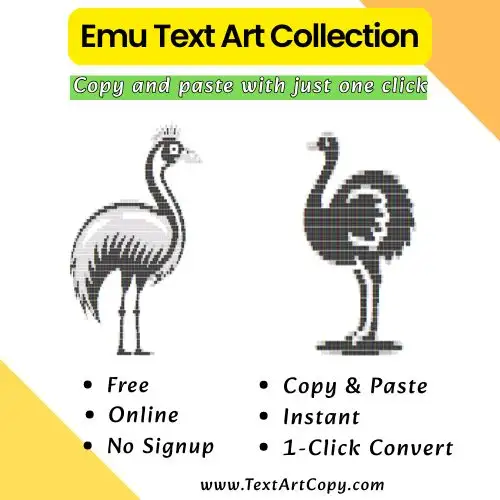 Emu Text Art Copy