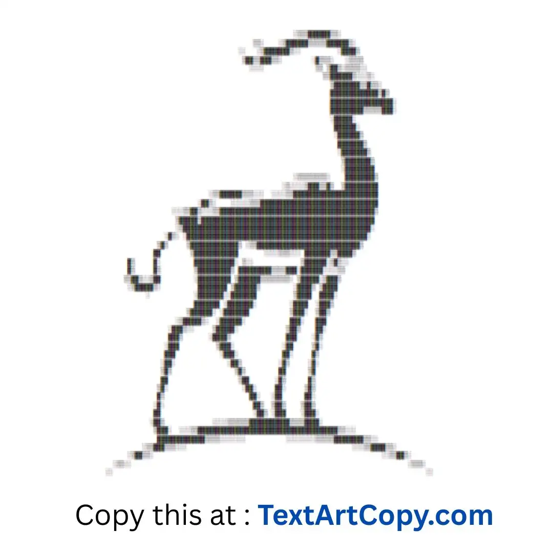 Gazelle Text Art Copy