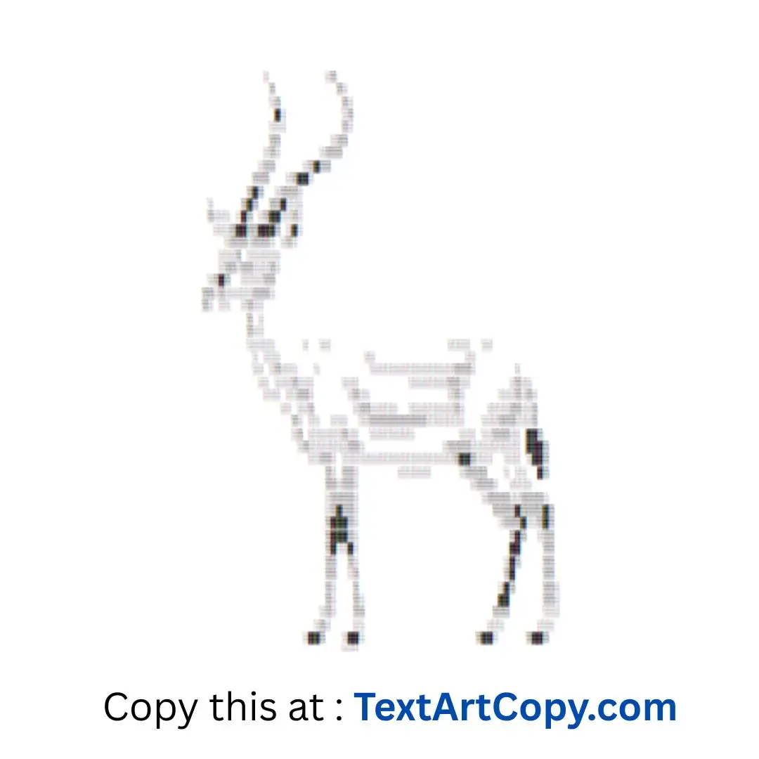 Gazelle ASCII Art Copy