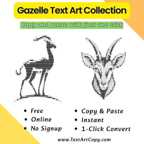 Gazelle Text Art Copy