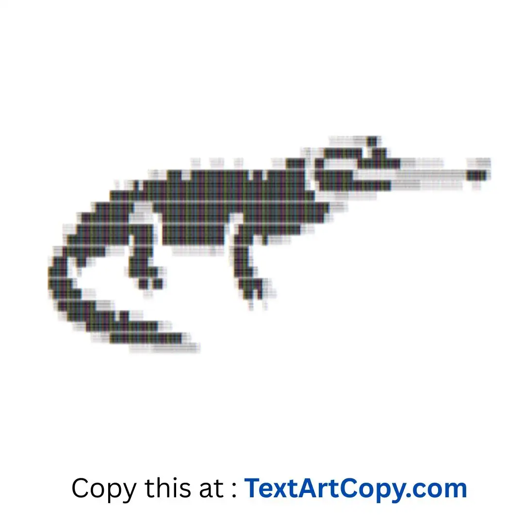 Gharial ASCII Art Copy