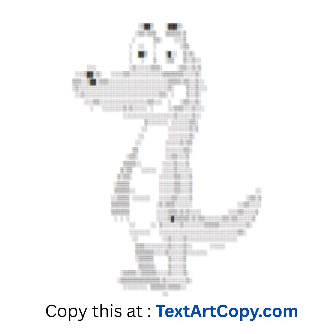 Gharial Text Art