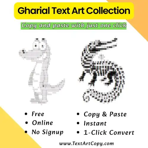 Gharial Text Art Copy