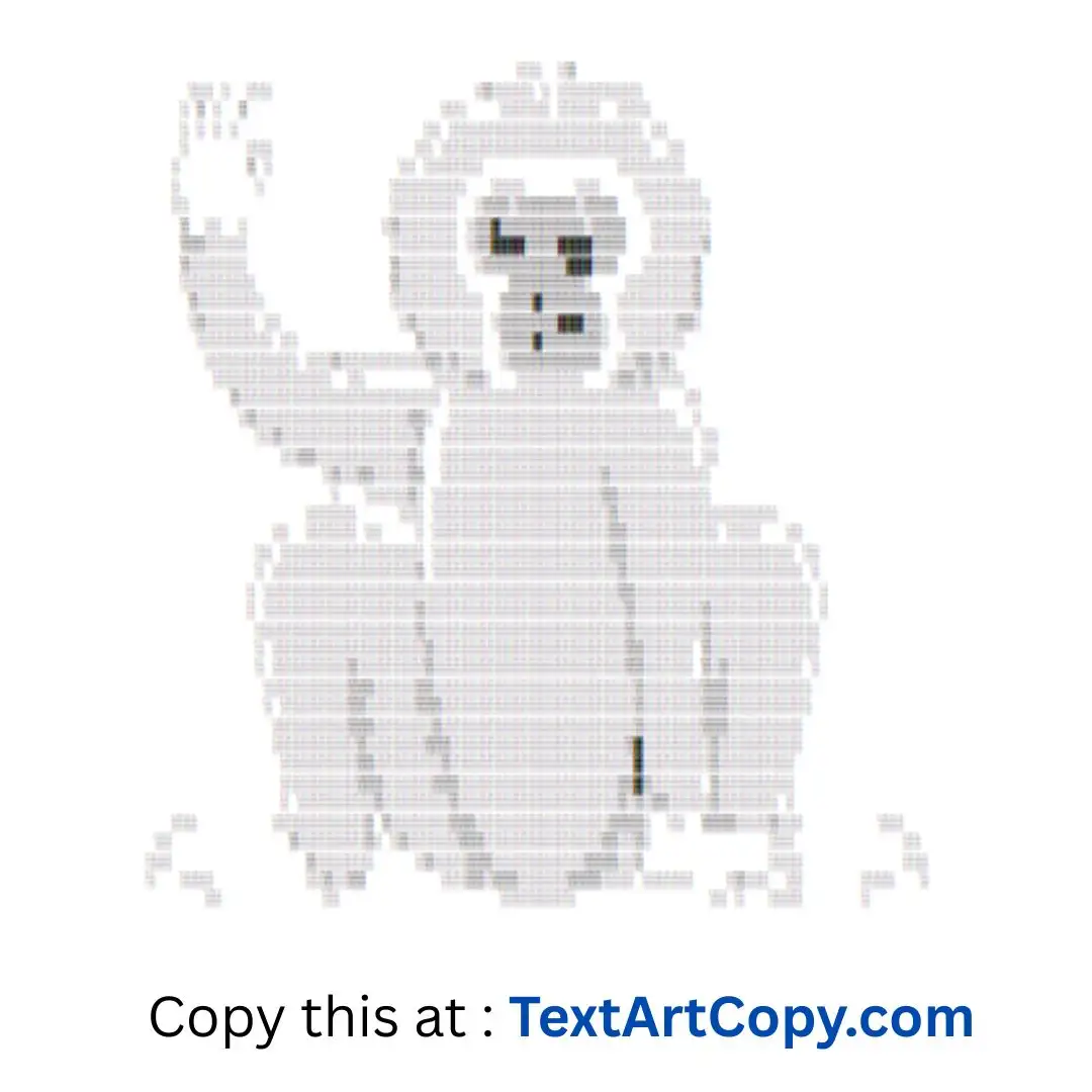 Gibbon Text Art Copy
