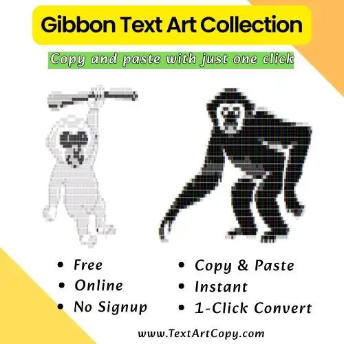 Gibbon Text Art Copy
