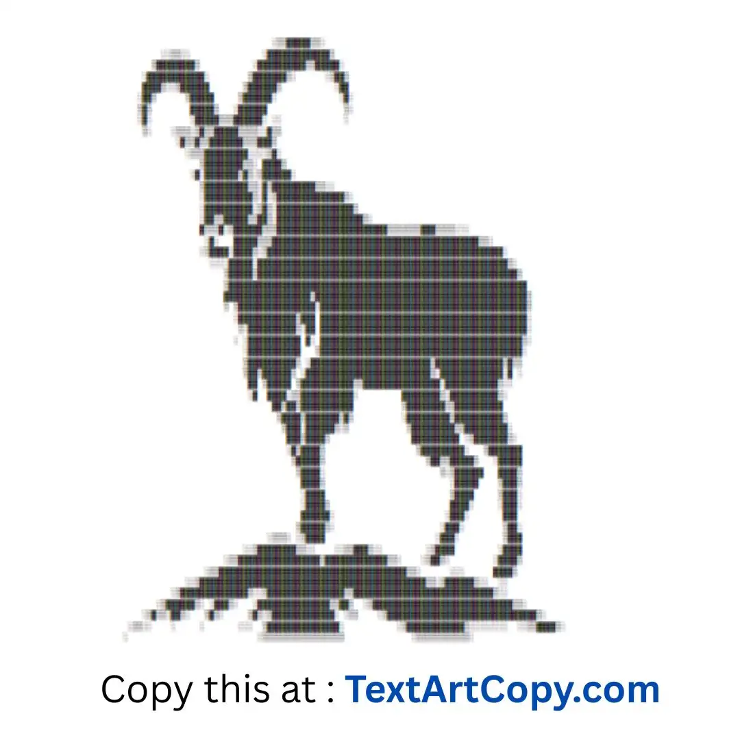 Goat Text Art