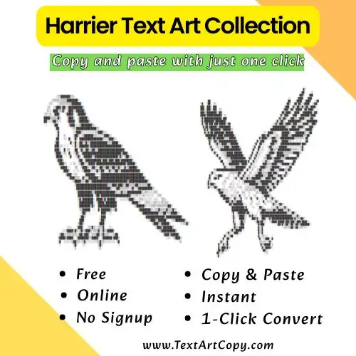 Harrier Text Art Copy