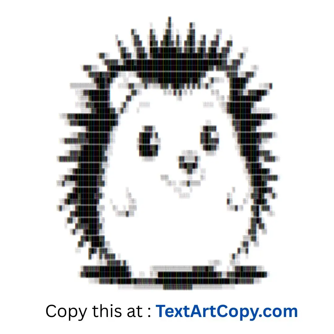Hedgehog Text Art Copy