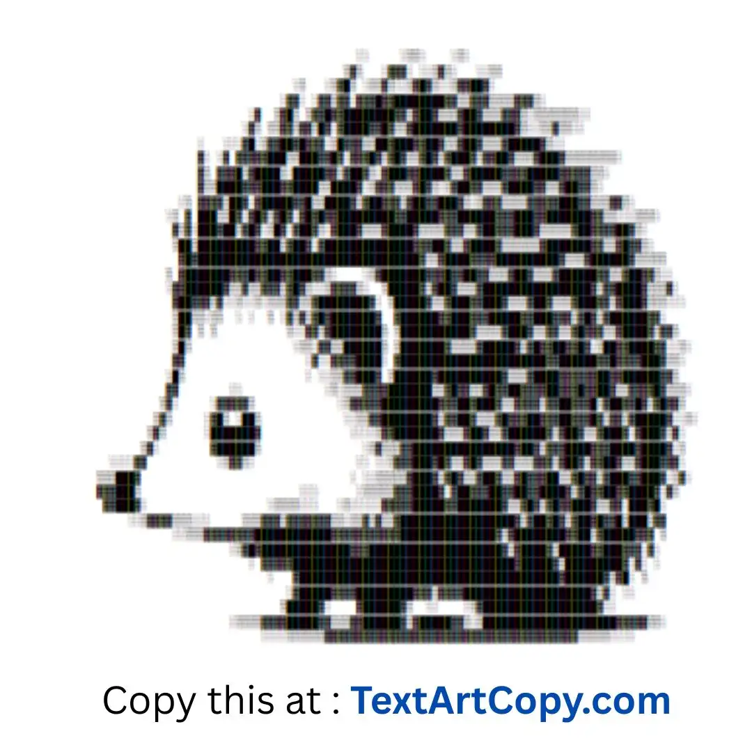 Hedgehog ASCII Art Copy