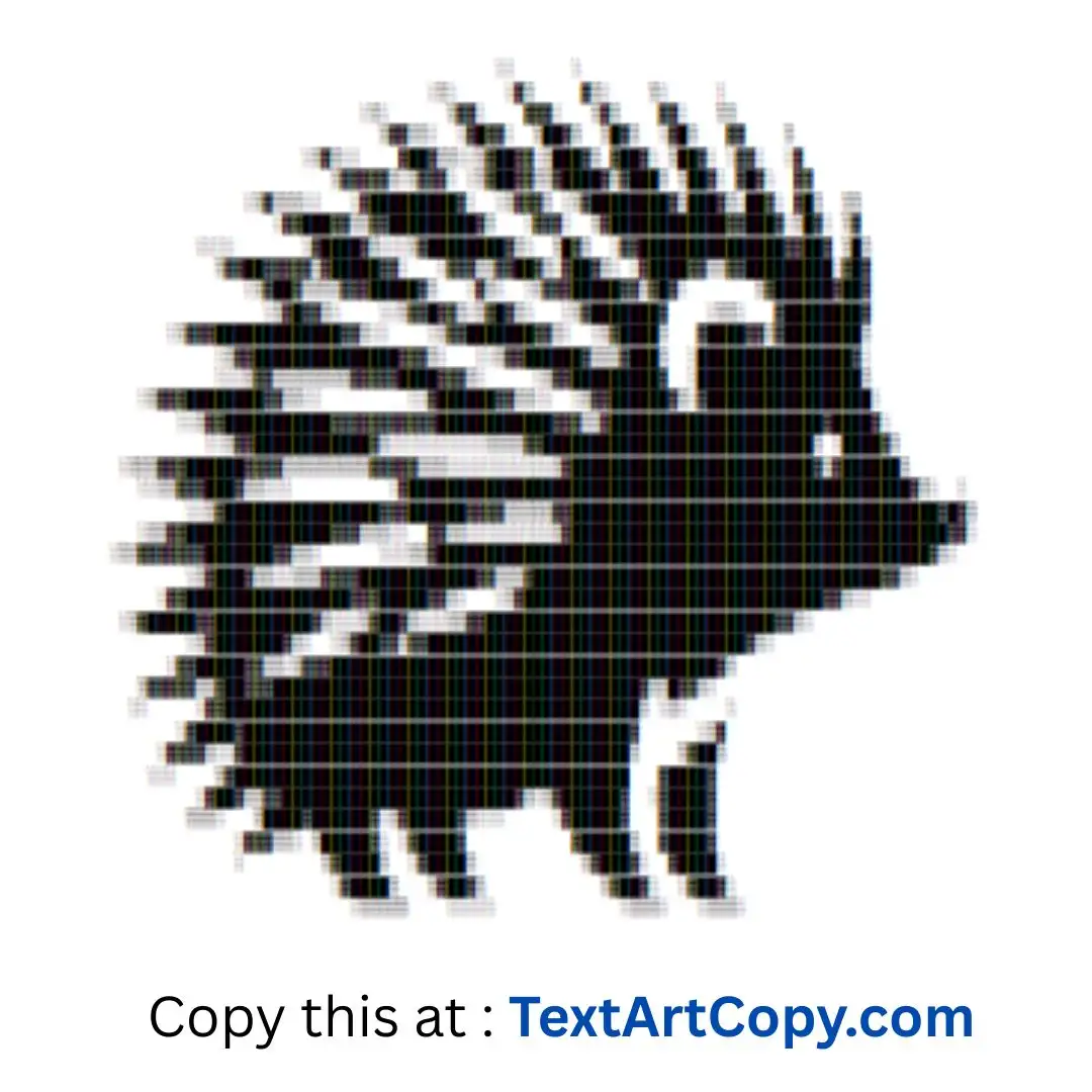 Hedgehog Text Art