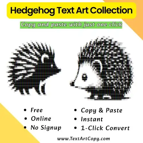 Hedgehog Text Art Copy
