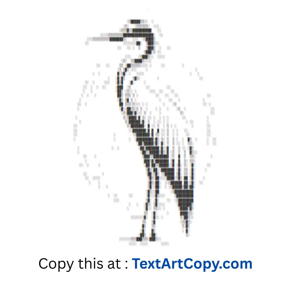 Heron Text Art Copy
