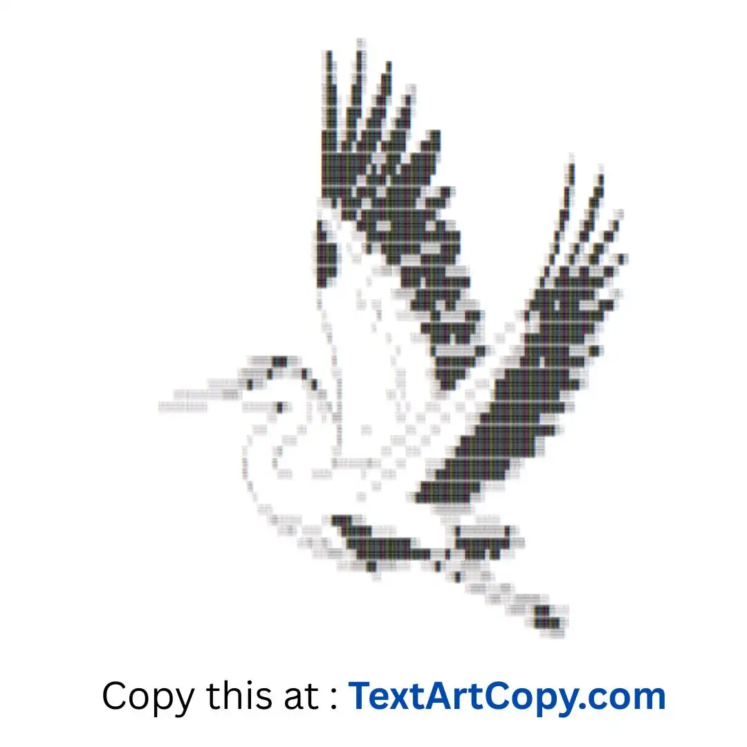 Heron ASCII Art Copy