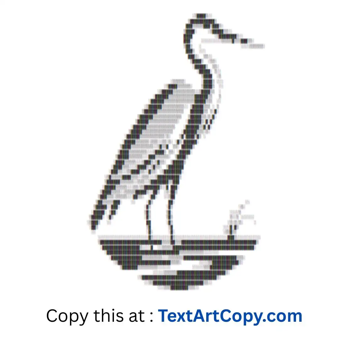 Heron Text Art