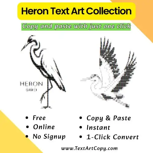 Heron Text Art Copy