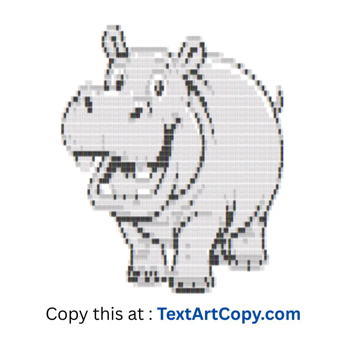 Hippopotamus Text Art Copy