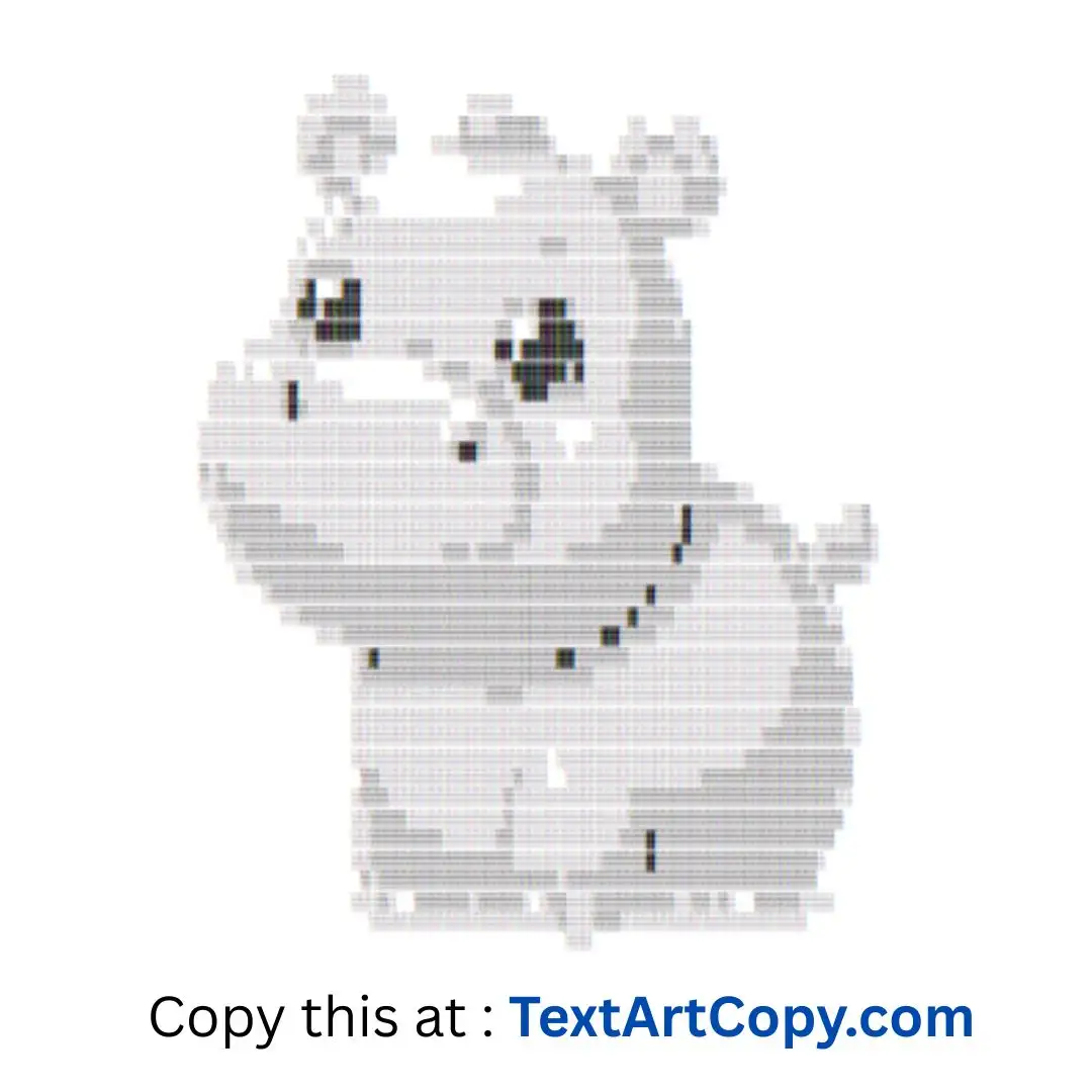 Hippopotamus ASCII Art Copy