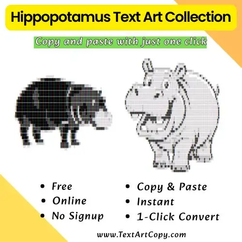 Hippopotamus Text Art Copy