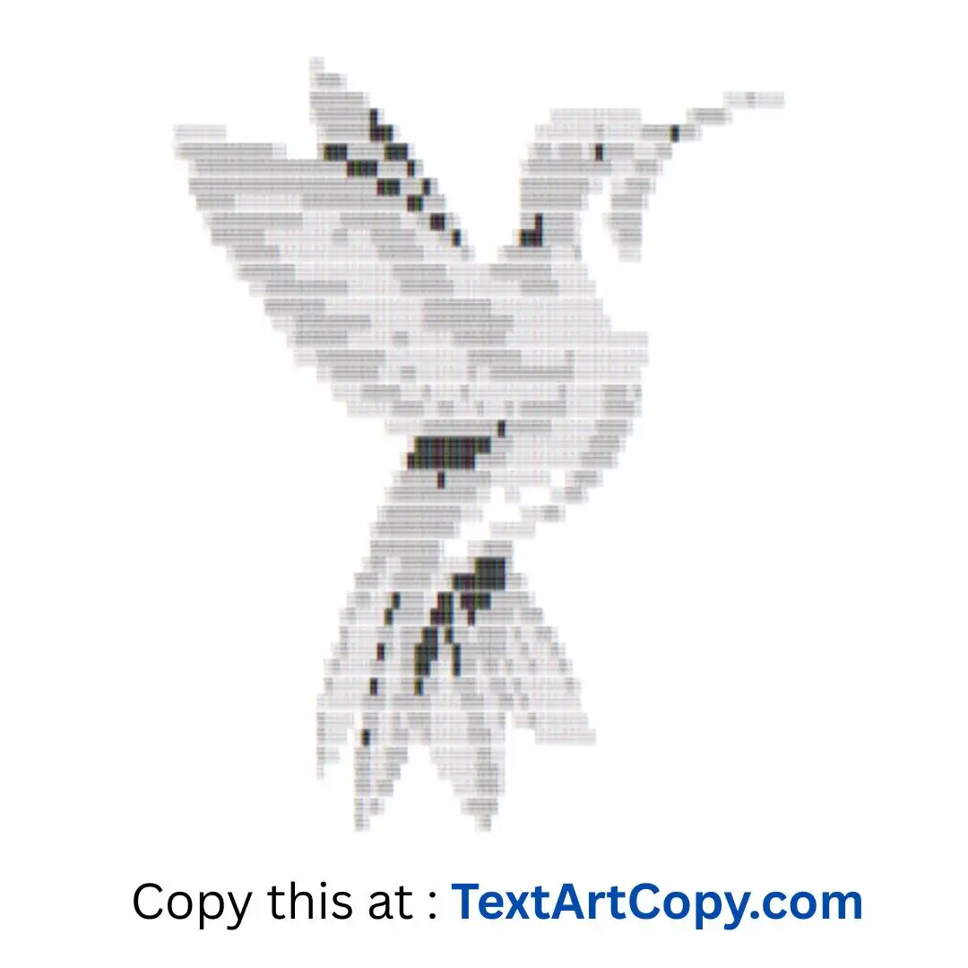 Hummingbird Text Art Copy