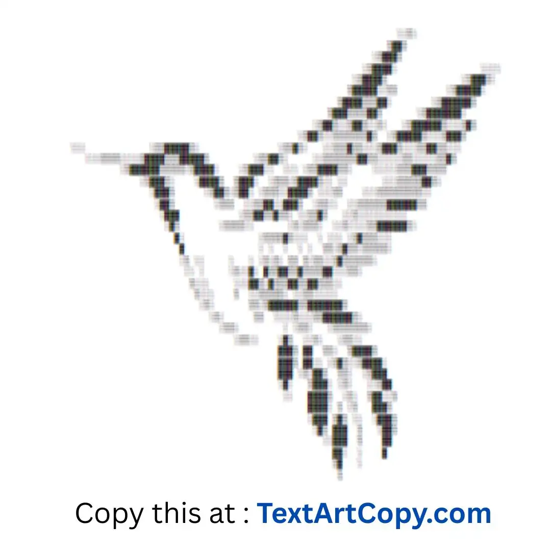 Hummingbird ASCII Art Copy