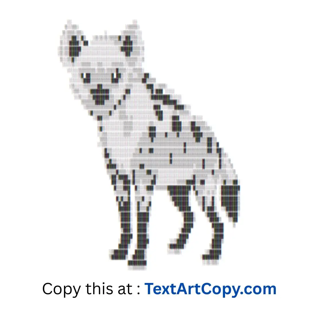 Hyena Text Art Copy
