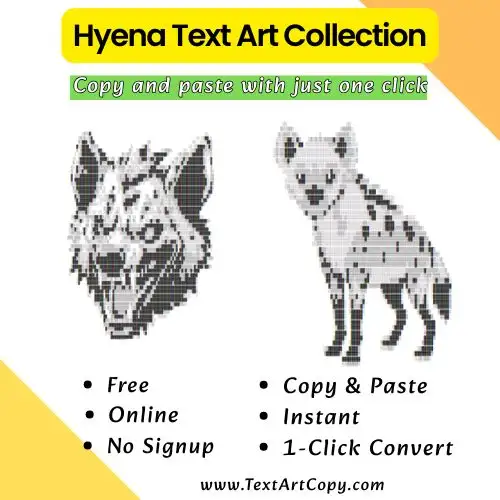Hyena Text Art Copy
