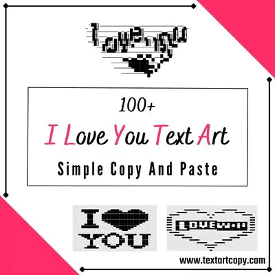 i love you text art