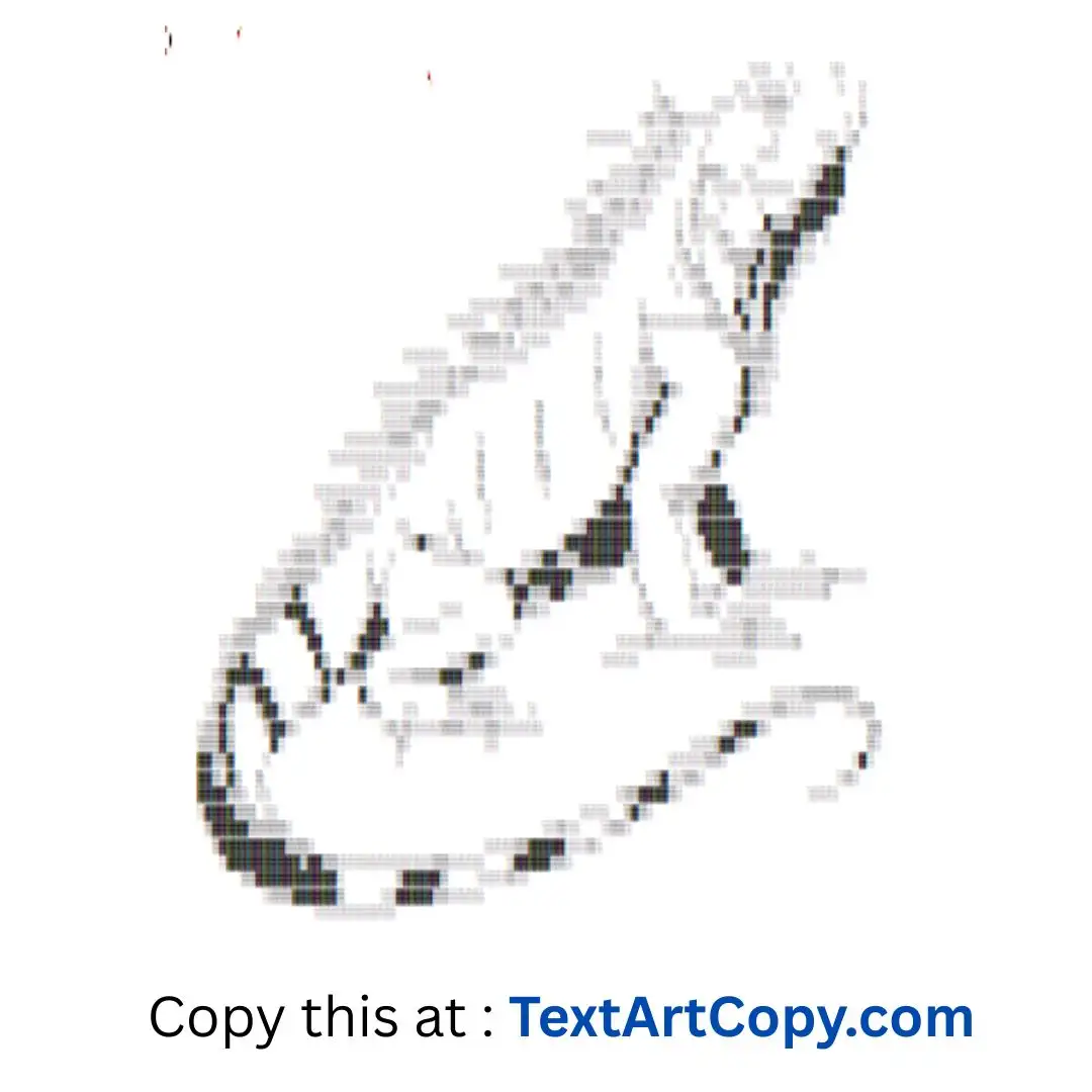 Iguana ASCII Art Copy