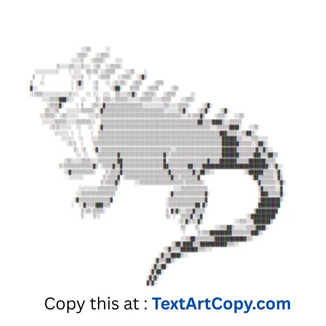 Iguana Text Art