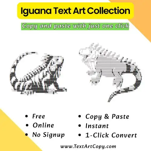 Iguana Text Art Copy