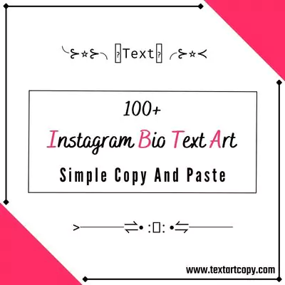 instagram bio Text Art